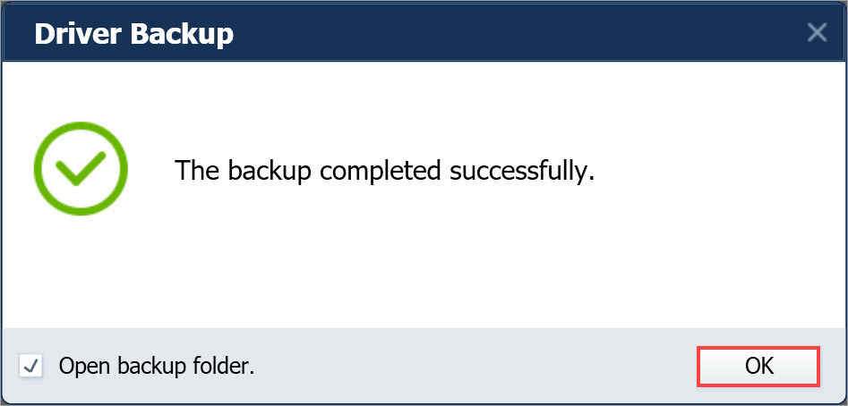 Driver Easy Pro backup completed