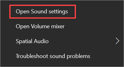 open sound settings